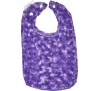 Baby Yellow Minky Dot/Bright Purple Swirl Bib
